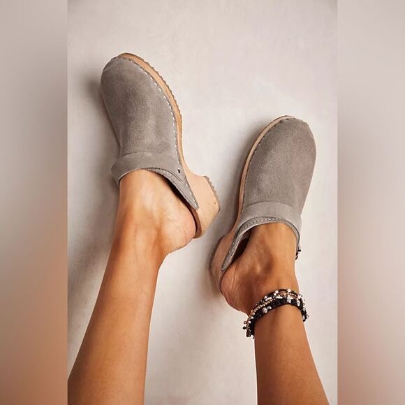 Free People x MIA Alma Clogs Sz 38 Mushroom Taupe - Picture 1 of 6